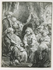 Joseph forteller sine drømmer, 1638 av Rembrandt van Rijn