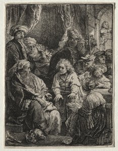 Joseph forteller sine drømmer av Rembrandt van Rijn