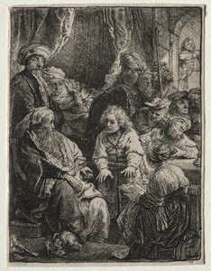 Joseph Telling his Dreams, 1638.  av Rembrandt van Rijn