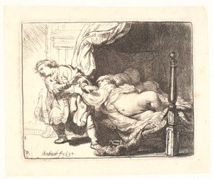 Josef og Potifars kone av Rembrandt van Rijn