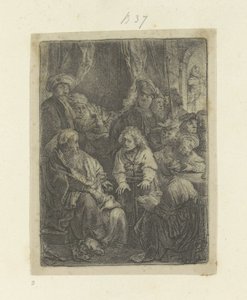 Joseph forteller drømmene sine Recueil de quatre-vingt-cinq estampes originales (serietittel) av Rembrandt van Rijn