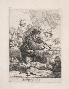 En kvinne som steker pannekaker av Rembrandt van Rijn