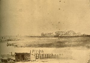 Landskapstegning, c1630-16160, 1908. av Rembrandt van Rijn