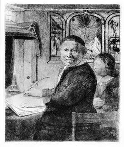 Lieven Willemsz van Coppenol, ca. 1658 (radering) av Rembrandt van Rijn