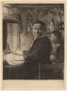 Lieven Willemsz van Coppenol: den mindre platen av Rembrandt van Rijn