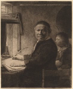 Lieven Willemsz van Coppenol: den mindre platen av Rembrandt van Rijn