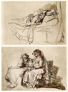 Løgnende kvinne, The Talk av Rembrandt van Rijn