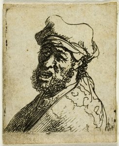 Mann som gråter, tre kvarter igjen: Bryst av Rembrandt van Rijn