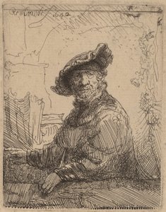 Mann i en arbor, 1642. av Rembrandt van Rijn
