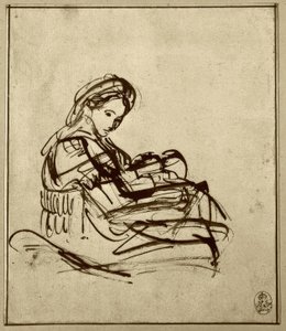Mary med barnet av Rembrandt van Rijn