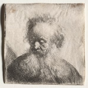 Gammel mann med flytende skjegg: Byste, 1631. av Rembrandt van Rijn