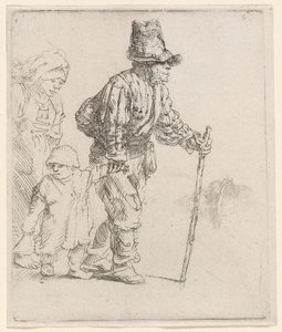 Bondefamilie på trampet av Rembrandt van Rijn