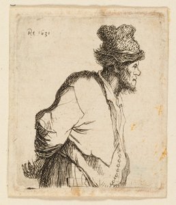 Bonde med hendene bak ryggen av Rembrandt van Rijn