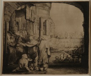 Peter og Johannes ved tempelporten av Rembrandt van Rijn