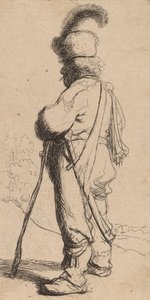 Polander lener seg på en pinne, ca. 1632. av Rembrandt van Rijn