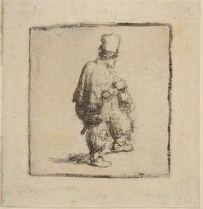 Polander stående med armene foldet, 1630-40. av Rembrandt van Rijn