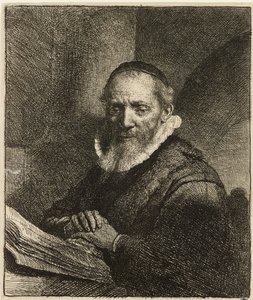 Portrett av Jan Cornelis Sylvius, predikant, 1633. av Rembrandt van Rijn