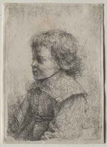 Portrett av en gutt i profil av Rembrandt van Rijn