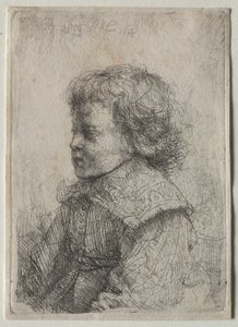 Portrett av en gutt i profil, 1641. av Rembrandt van Rijn