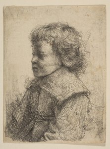 Portrett av en gutt, i profil, 1641. av Rembrandt van Rijn