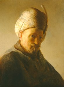 Portrett av en mann i en turban, ca. 1630 (panel)