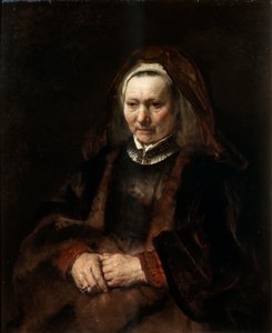 Portrett av en eldre kvinne, 1650-1652. av Rembrandt van Rijn