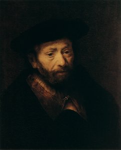 Portrett av en gammel mann, 1600-tallet av Rembrandt van Rijn