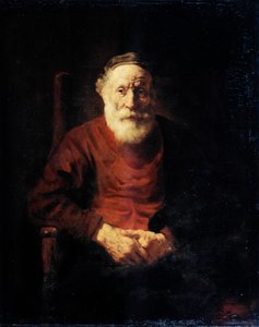 Portrett av en gammel mann i rødt, 1652-1654. av Rembrandt van Rijn