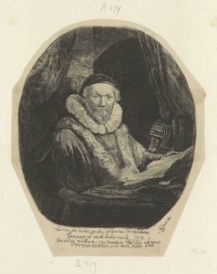 Portret van de Remonstrante forutsier Jan Wtenbogaert Samling av åttifem originaltrykk (serietittel) av Rembrandt van Rijn