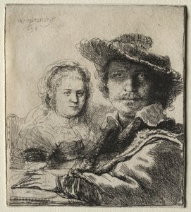 Rembrandt og hans kone Saskia, 1636. av Rembrandt van Rijn