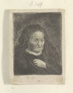 Rembrandt's Mother with Her Hand on Her Breast: Small Bust Recueil de quatre-vingt-cinq estampes originales (serietittel) av Rembrandt van Rijn