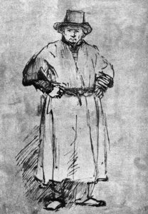 Selvportrett i malerfrakk av Rembrandt van Rijn