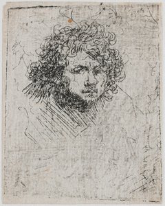 Selvportrett, ca 1626-1629. av Rembrandt van Rijn