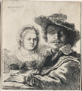 Selvportrett med Saskia av Rembrandt van Rijn