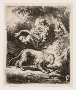 St. Jerome Reading av Rembrandt van Rijn