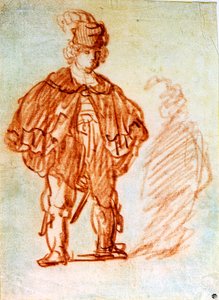 Stående skuespiller, 1630-tallet. av Rembrandt van Rijn