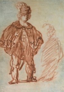 Stående skuespiller av Rembrandt van Rijn
