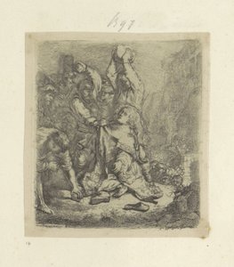 Steniging van Stefanus Samling av åttifem originaltrykk (serietittel) av Rembrandt van Rijn