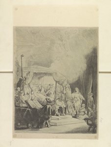 Sterfbed van Maria Samling av åttifem originaltrykk (serietittel) av Rembrandt van Rijn