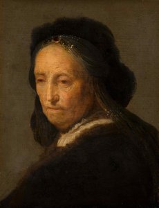 Studie av en gammel kvinne, ca 1630-1634. av Rembrandt van Rijn