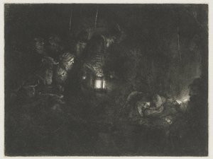 Hyrdenes tilbedelse Hyrdenes tilbedelse: et nattstykke av Rembrandt van Rijn