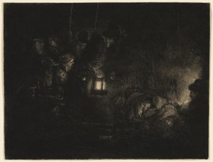 The Adoration of the Shepherds: A Night Piece av Rembrandt van Rijn
