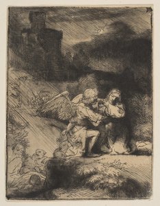 Kvalen i hagen, ca. 1652. av Rembrandt van Rijn
