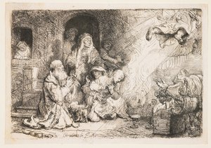 Engelen forlater familien til Tobias av Rembrandt van Rijn