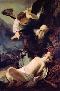 Engelen stopper Abraham fra å ofre Isak, 1636