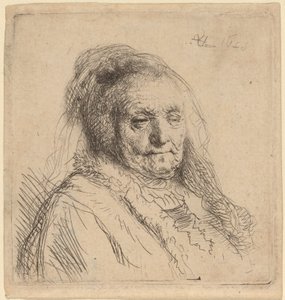 Kunstnerens mor, hode og byste av Rembrandt van Rijn