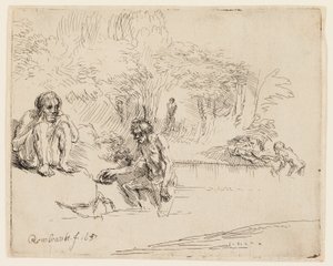 Badegjestene av Rembrandt van Rijn