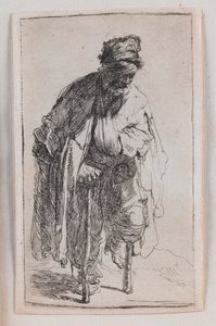 Tiggeren med et treben av Rembrandt van Rijn