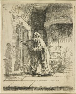The Blindness of Tobit, 1651 av Rembrandt van Rijn