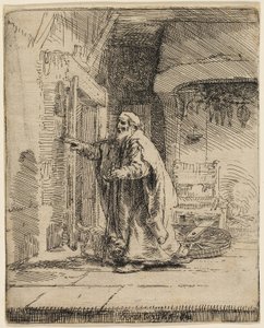 The Blindness of Tobit: The Larger Plate av Rembrandt van Rijn